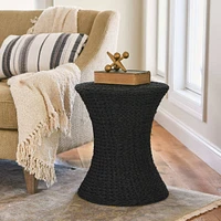 Household Essentials Woven Paper Rope Hourglass End Table