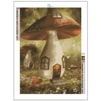 Sparkly Selections Mushroom House Diamond Painting Kit, Round Diamonds