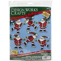Design Works™ Skating Santas Plastic Canvas Ornament Set Kit