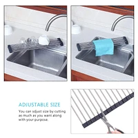 NEX™ Foldable Gray Silicone Over-the-Sink Dish Drying Rack