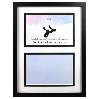 2 Opening Black 4" x 6" Collage Frame, Simply Essentials™ by Studio Décor®