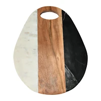 Marble & Acacia Wood Cutting Board with Handle