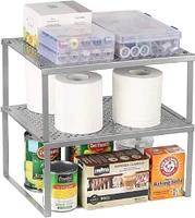NEX™ Silver Stackable Metal Kitchen Cabinet & Counter Organizer