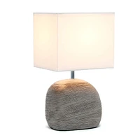 Simple Designs 12.5" Bedrock Ceramic Table Lamp