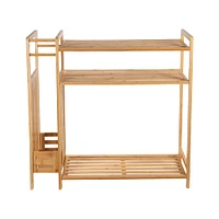 Organize It All Bamboo Shoe Rack with Umbrella Stand