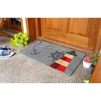 RugSmith Multicolor Lighthouse Machine Tufted Doormat