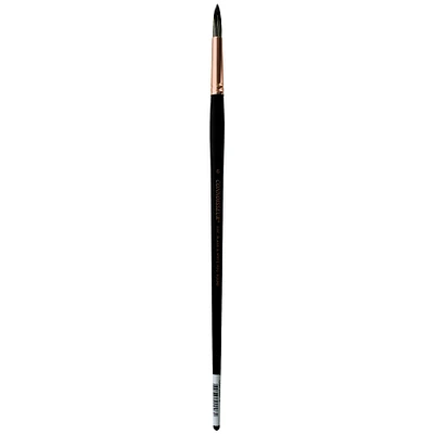 Connoisseur® Black & White Hog Bristle Long Handle Round Brush