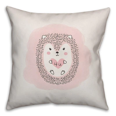 Love Hedgehog Throw Pillow