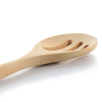 Martha Stewart 14'' Beech Wood Slotted Spoon