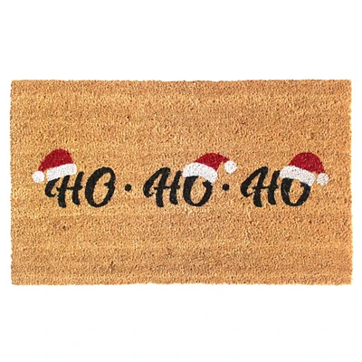 RugSmith Red Machine Tufted Ho Ho Ho Doormat