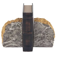 CosmoLiving by Cosmopolitan 7" Gray Glam Stone Bookends, 2ct.