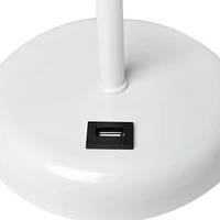 LimeLights White Base Lamp with USB Charging Port