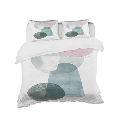 Designart 'Distressed Dream III' Geometric Bedding Set - Duvet Cover & Shams