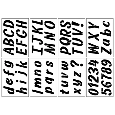 6 Pack: 2.7" Italic Sans Serif Alphabet Stencils by Craft Smart®