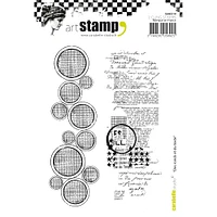 Carabelle Studio® Circles & Text A6 Cling Stamp Set