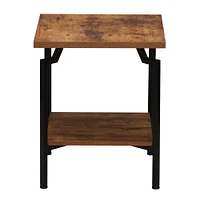 Household Essentials Crown 22" 2-Tier Square Side End Table