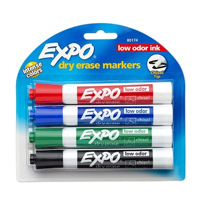 12 Packs: 4 ct. (48 total) Expo® Chisel Tip Dry Erase Marker Set