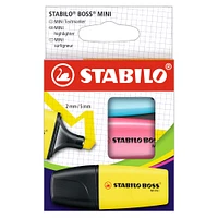 STABILO® BOSS® 3 Color Mini Highlighter Wallet Set I