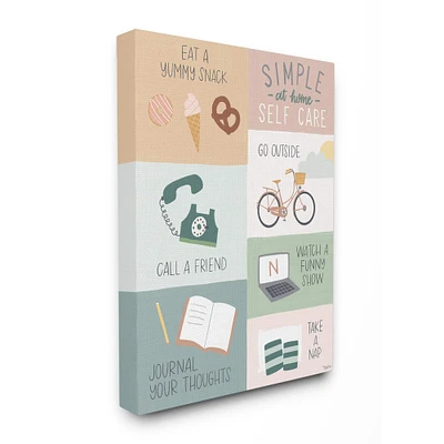 Stupell Industries Simple Home Self Care Advice Canvas Wall Art