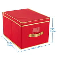 Simplify Red Holiday Jumbo Storage Box