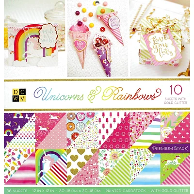 Dcwv® Unicorns & Rainbows 12" x 12" Cardstock Paper