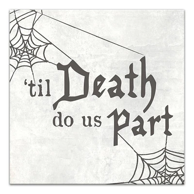 'Til Death Do Us Part Webs Canvas Wall Art