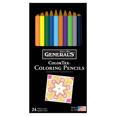 General's® Color-Tex® 24 Color Pencil Set
