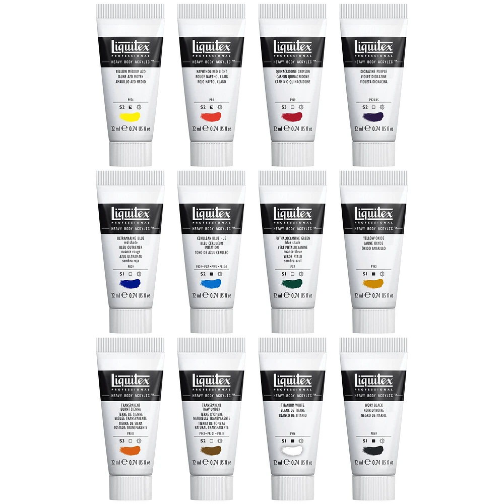 6 Packs: 12 ct. (72 total) Liquitex® Professional Heavy Body™ Acrylic Essentials Set