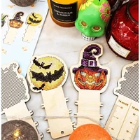 Mp Studia Halloween Cross Stitch on Wood Kit