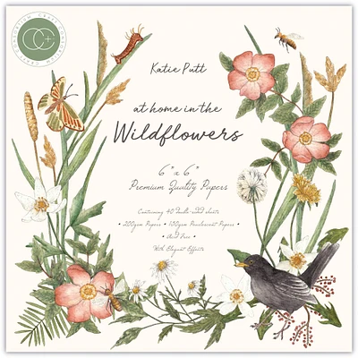 Craft Consortium At Home In The Wildflowers Double-Sided Paper Pad, 6" x 6"