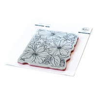 Pinkfresh Studio Floral Focus Cling Rubber Background Stamp