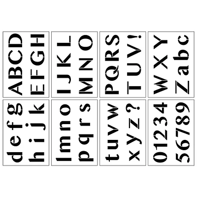 6 Pack: 2" Modern Sans Serif Alphabet Stencils by Craft Smart®