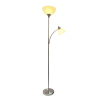 Simple Designs 71.5" Floor Lamp with Reading Light