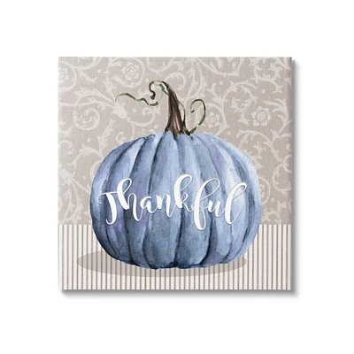 Stupell Industries Thankful Pumpkin Canvas Wall Art