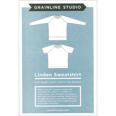 Grainline Studio Linden Sweatshirt Pattern