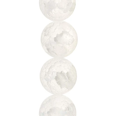 White Crackled Quartz Round Beads, 20mm by Bead Landing™