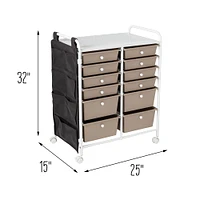 Honey Can Do 12-Drawer Metal Rolling Storage Cart