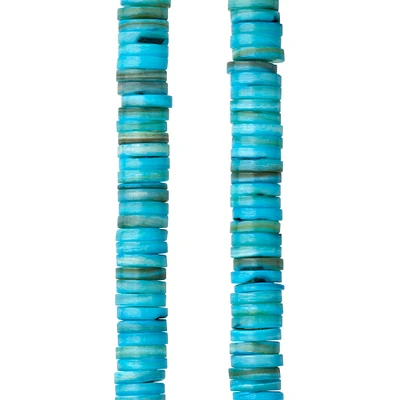 Aqua Shell Round Heishi Beads by Bead Landing™, 8mm