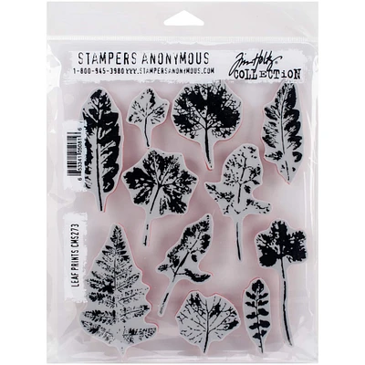 Stampers Anonymous Tim Holtz® Leaf Prints Cling Stamp Set