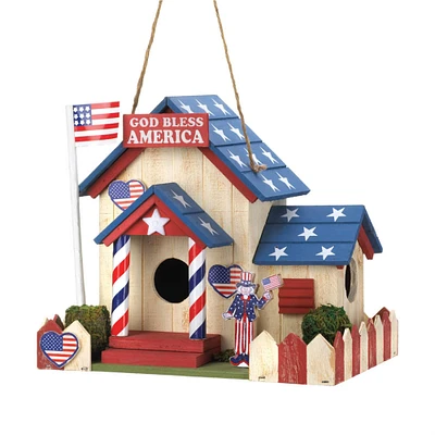 8.5" U.S.A. Patriotic Birdhouse