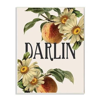 Stupell Industries Darlin' Southern Phrase Vintage Peach Tree Wall Plaque