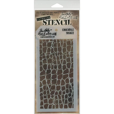 Stampers Anonymous Tim Holtz® Crocodile Layered Stencil