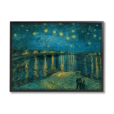 Stupell Industries Classic Starry Night Over the Rhone Van Gogh Painting in Frame Wall Art