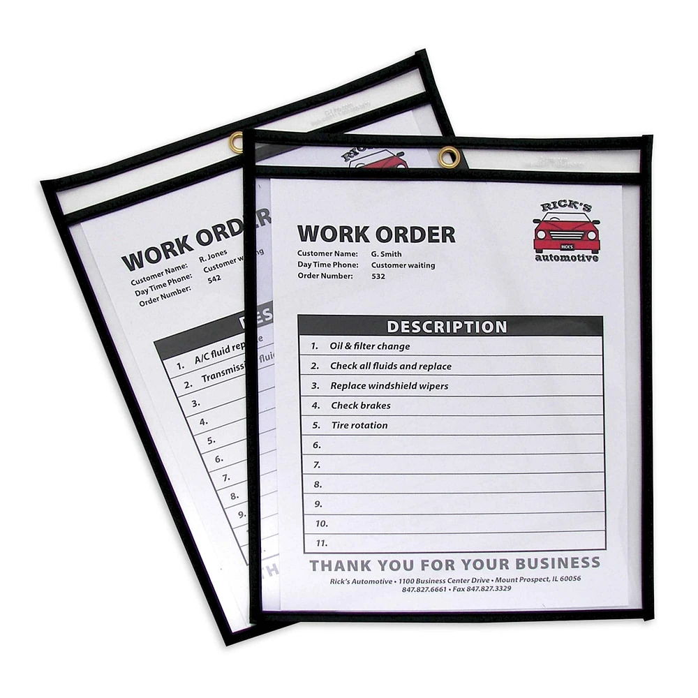 C-Line® 8.5" x 11" Shop Ticket Holders, 25ct.