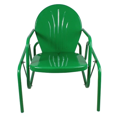 Outdoor Retro Metal Tulip Glider Patio Chair