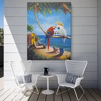 Birds In Paradise Outdoor Canvas Art Print - 30"x40"