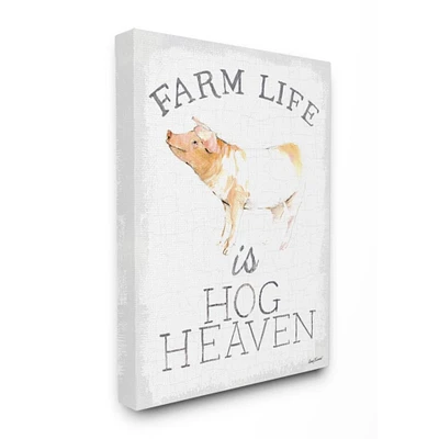 Stupell Industries Farm Life Is Hog Heaven Print Wall Accent