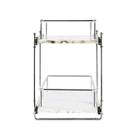 Household Essentials Glidez Marble 2-Tier Cabinet Organizer