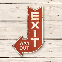 Metal 'Exit' Sign