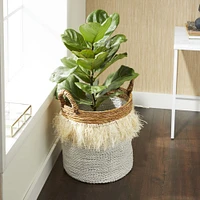 CosmoLiving by Cosmopolitan White Sea Grass Eclectic Storage Basket Set
